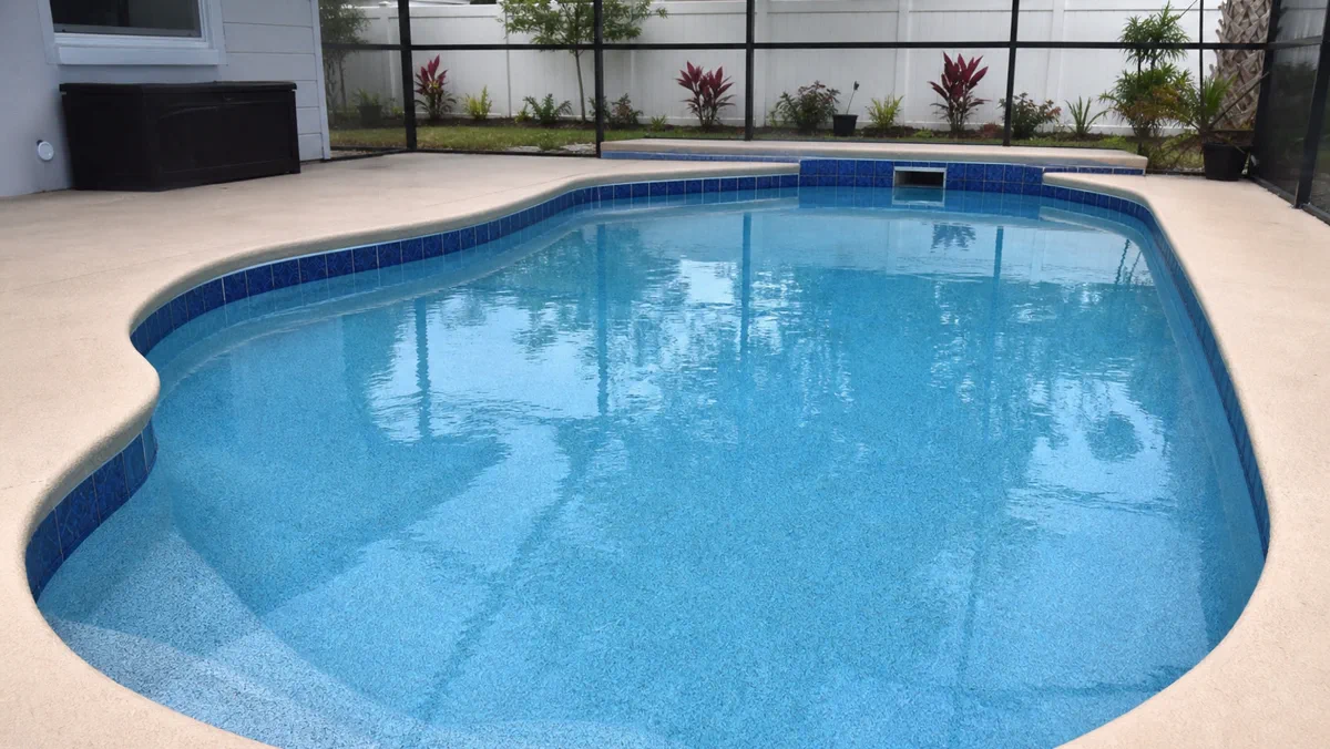 Finished premium pool surface after resurfacing in Orlando
