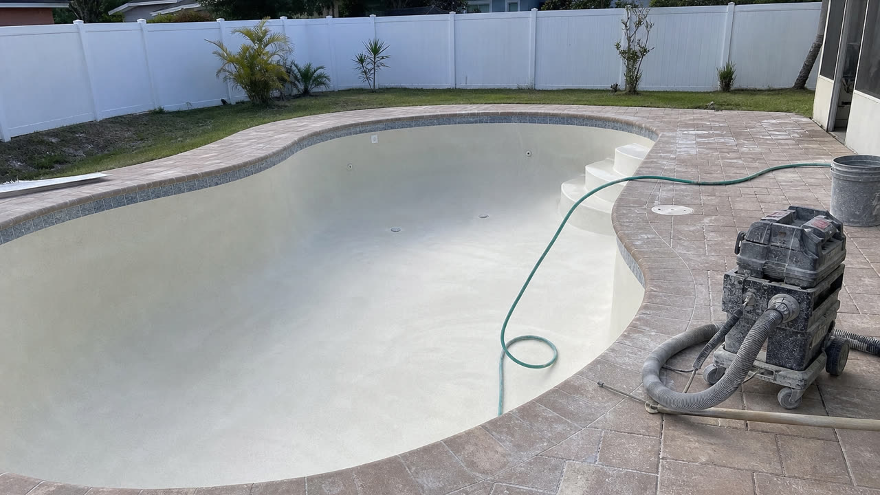 Orlando Resurfaced Backyard Pool Finish near Orlando